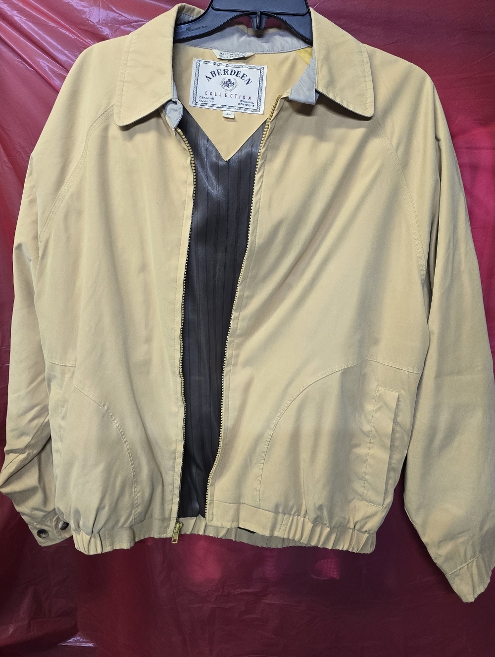 Aberdeen Collection Men's Lightweight Tan Jacket